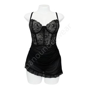 لباس خواب فنردار مشکی3187
