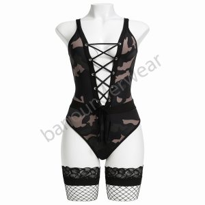 ست فانتزی ارتشی جوراب‌دار زنانه مدل 5114