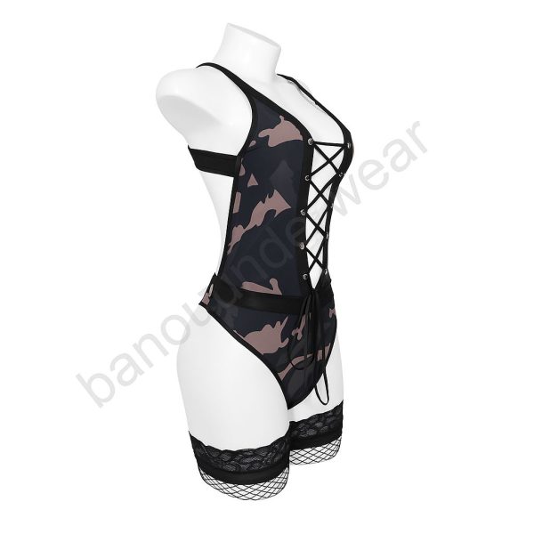 ست فانتزی ارتشی جوراب‌دار زنانه مدل 5114