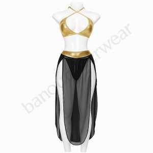 ست فانتزی دیسکویی طلایی و مشکی – کد 0183